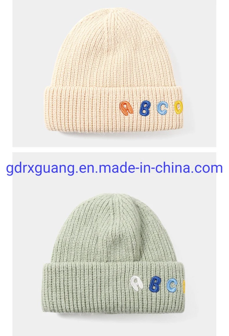 Wholesale High Quality Custom Embroidery Logo Warm Winter Beanie Hats