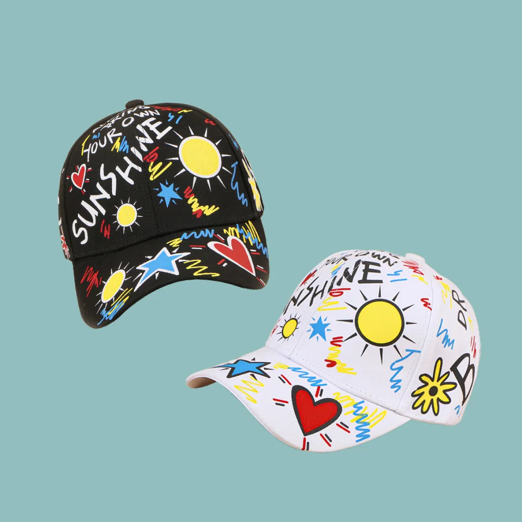 Autumn/Winter Adult Baseball Cap Cute Printed Floral Pattern Logo Fashion Baseball Cap Custom Baseball Cap