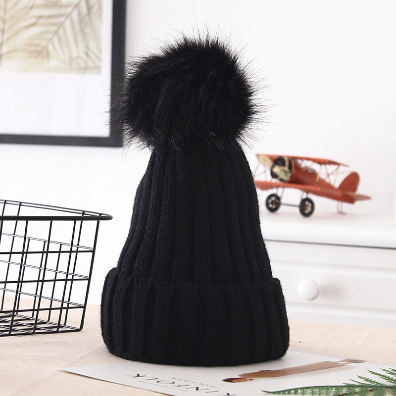 100% Acrylic Knitting Beanie Custom Logo Fashion Knitted Hat