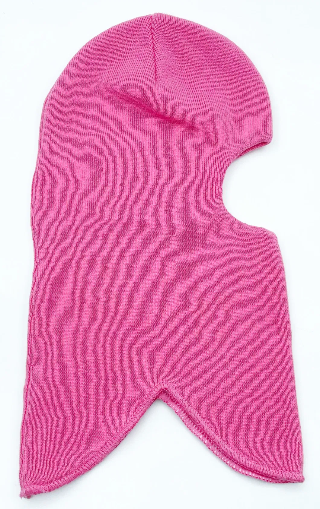 Plain Colors Acrylic Knit Jersey Lining Kids Balaclava Beanie Hat