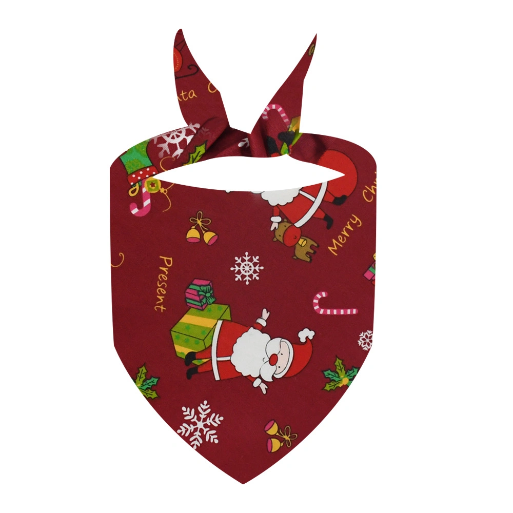 Customized Digital Printing Festive Christmas Collar Scarf for Dogs and Cats