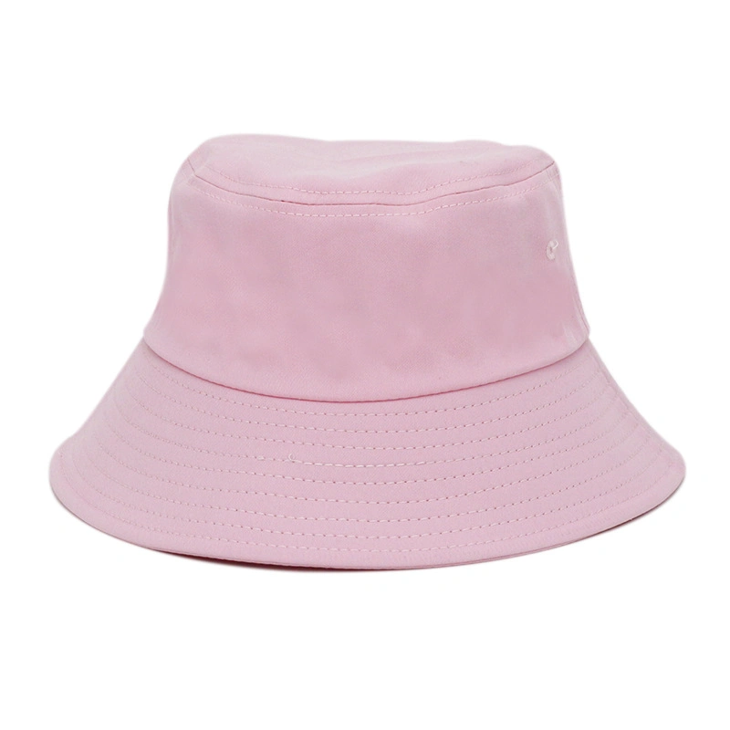 Custom 3D Embroidery Logo Solid Color Women Bucket Hat