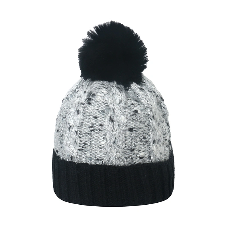 New Style Autumn and Winter Mohair Blended Knitted Cap Outdoor Thickened Warm Knitted Hat Men and Women