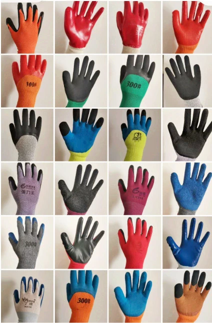 300# Cheap Terry Coated PVC Gloves Keep Warm for Winter