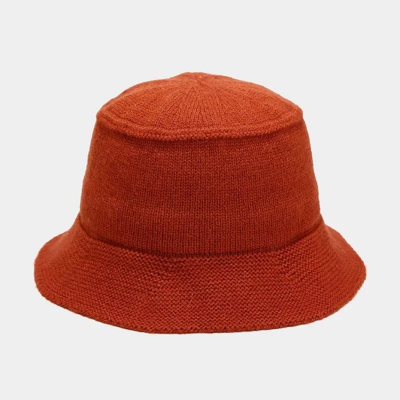 High Quality Stripe Classic Handmade Woolen Knit Bucket Hat