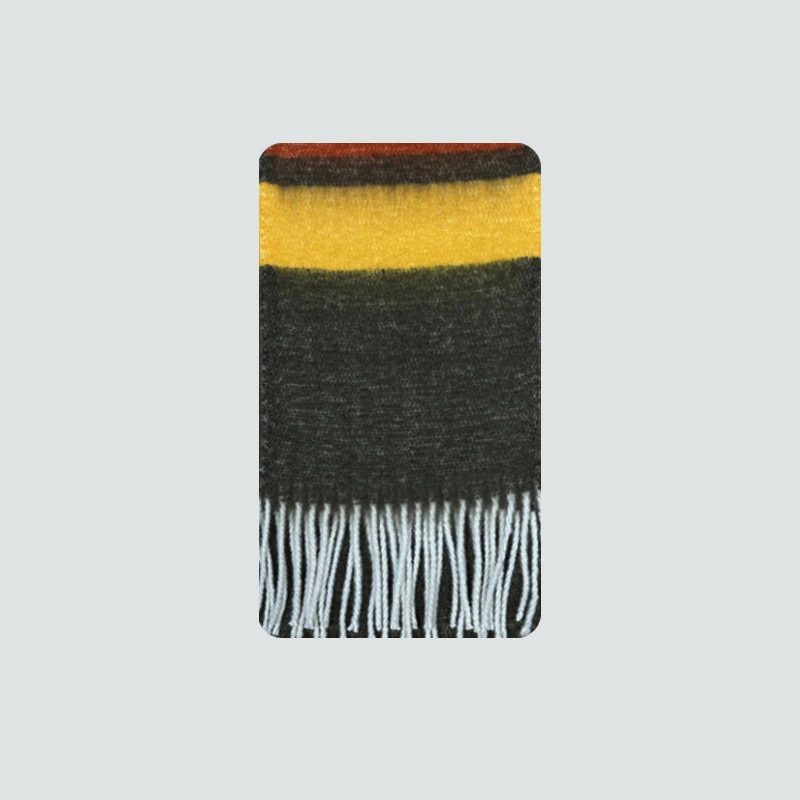 Designer&prime;s New Rainbow Striped Cashmere Fringe Scarf for Women&prime;s Autumn/Winter Soft Extended Long Scarf Fringe Shawl