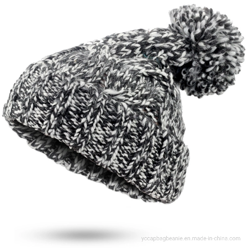 Fashion Girl Iceland Wool Cable Pompom Benaie