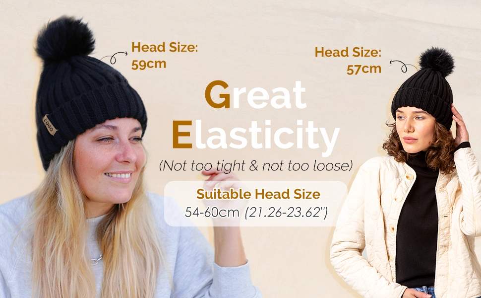 High Quality Wholesale Blank Cozy Acrylic Skull Ski Cap Custom Embroidery Logo Slouchy POM POM Beanie Hats