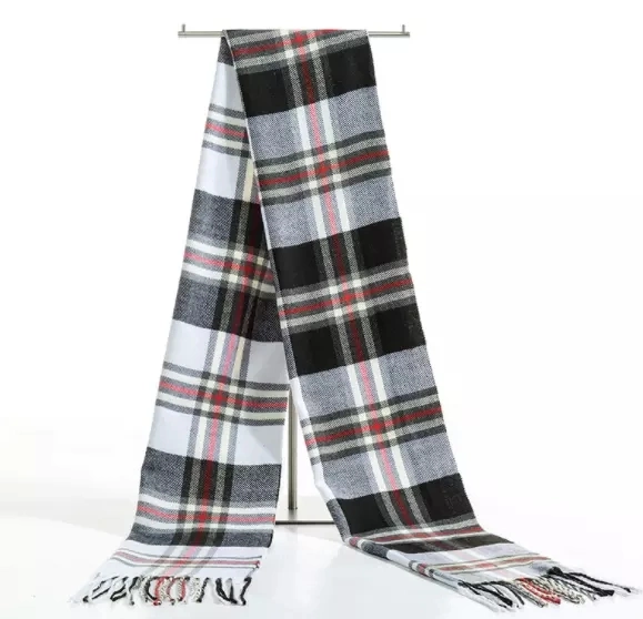 Autumn Winter Cashmere Plaid Scarf Men and Women Warm Plaid Tassel Scarf