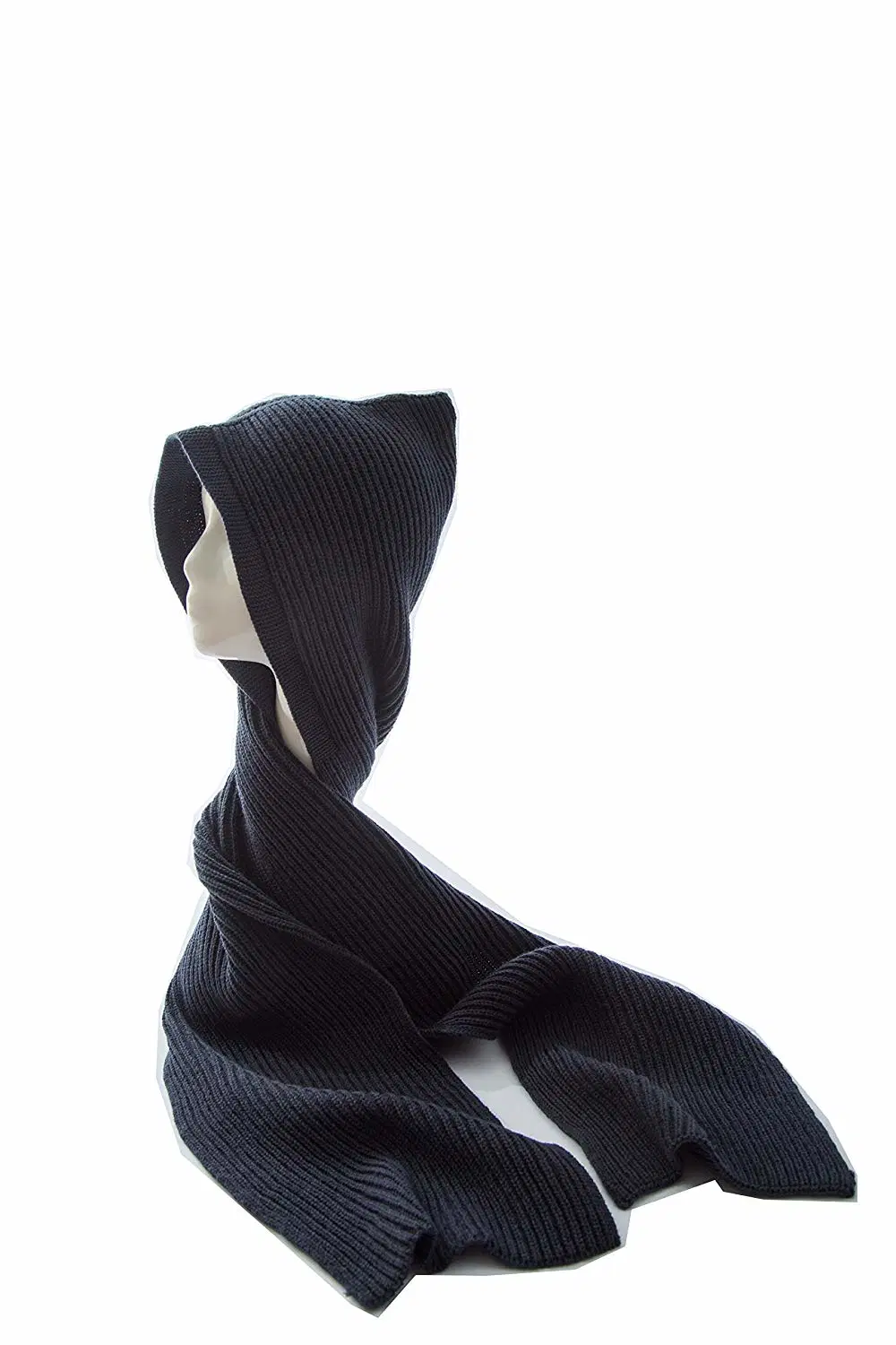 Factory Acrylic Women Headscarf Winter Warm Comfortable Crochet Knit Hooded Scarf Hat