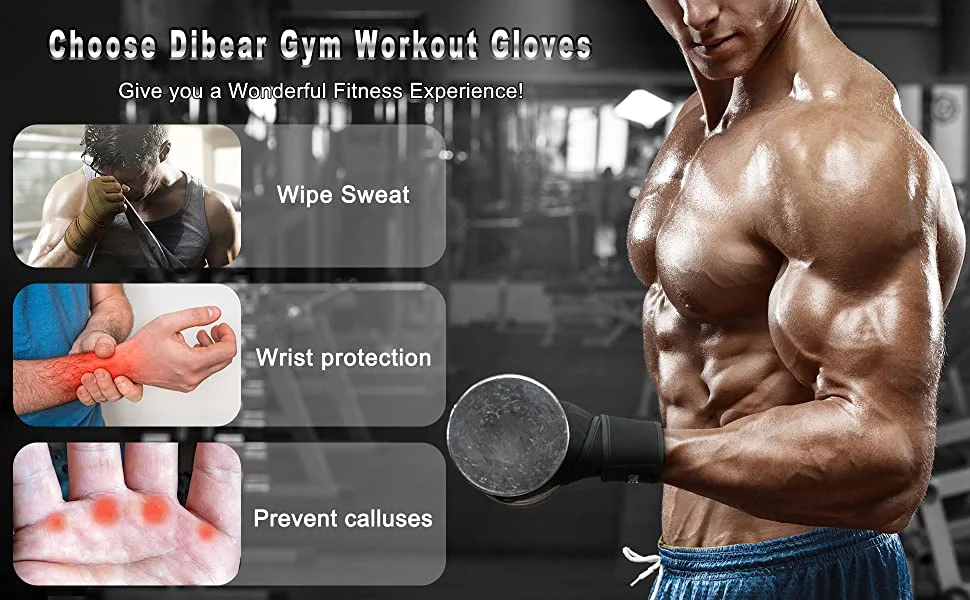 Superfine Fiber Fingerless Weight Lifting Gloves for Gym Sports Exercise