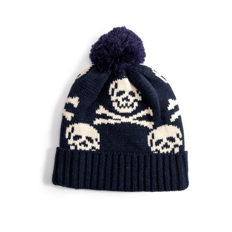 High Quality Promotional Acrylic Jacquard Embroidery Logo POM POM Beanie