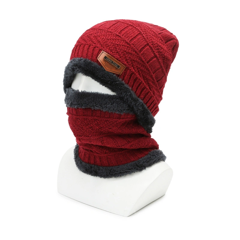 Men Women Slouchy Knit Warm Striped Winter Beanie Hats Balaclavas