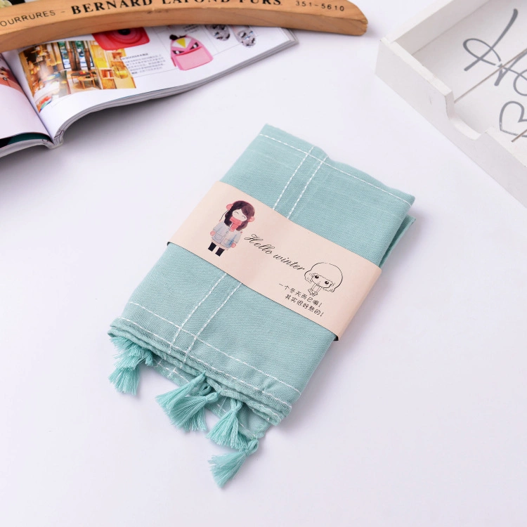 Checked Children Cotton Colorful Warm Spring Daily Fashion Soft Long Scarf