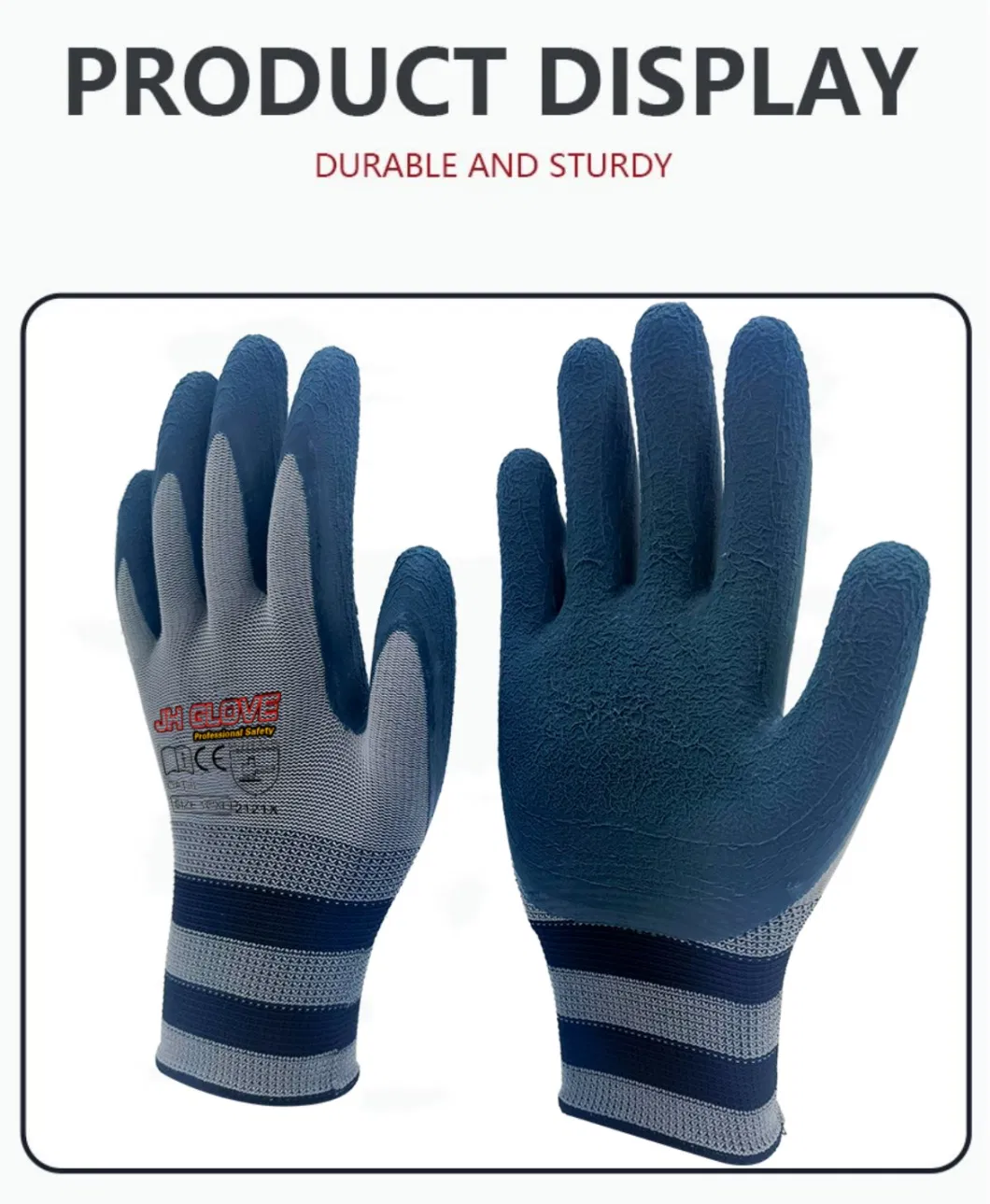 Double Layer Latex Coated Outdoor Winter Working Gloves Wholesale Waterproof Custom Work Winter Gloves