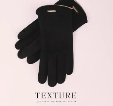 Suede Women&prime; S Winter Cold-Resitant Touch Screen Gloves