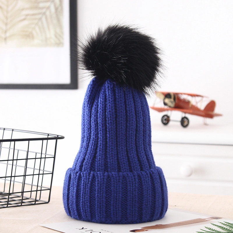 100% Acrylic Knitting Beanie Custom Logo Fashion Knitted Hat
