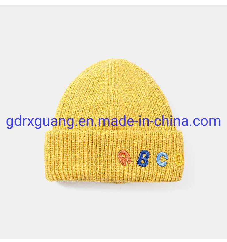 Wholesale High Quality Custom Embroidery Logo Warm Winter Beanie Hats