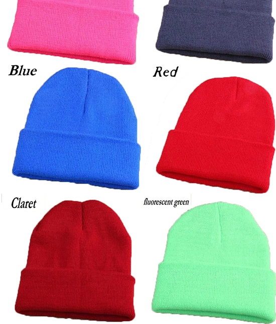 High Quality Winter Plain Dyed Custom Beanie Hat 100% Acrylic Warm Knitted Beanie Custom Logo