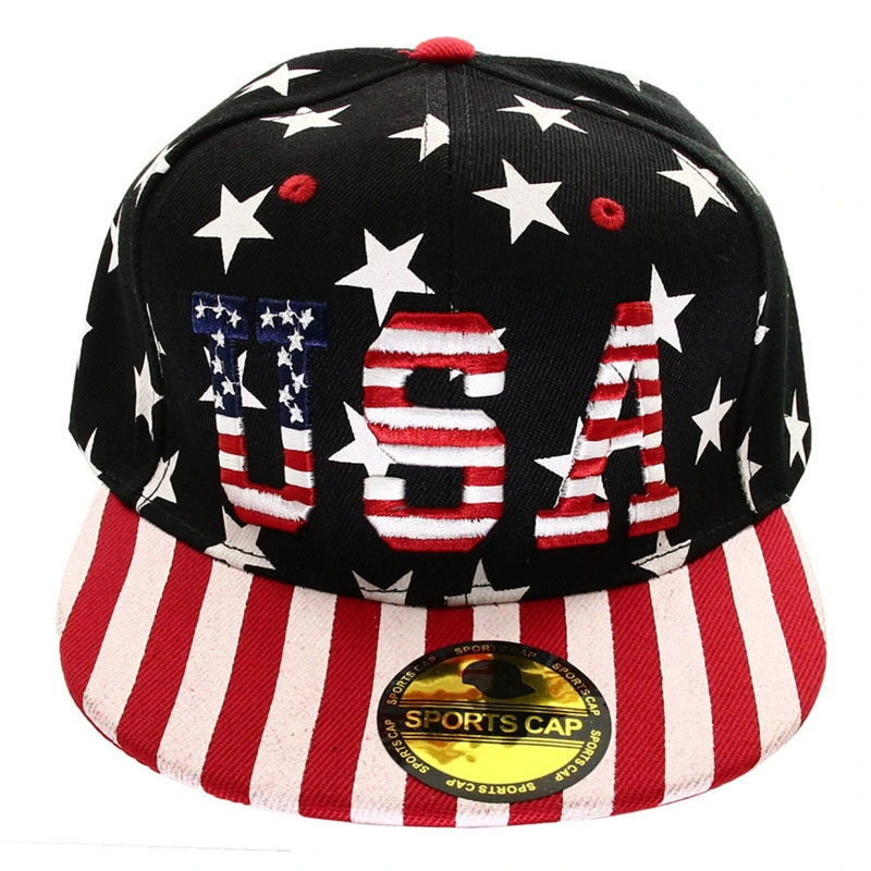 Us Flag 3D Bone Embroidery Mesh Cap Hat for Summer Adult Custom Snapback