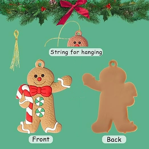 Gingerbread Man Ornaments for Christmas Tree Decoration