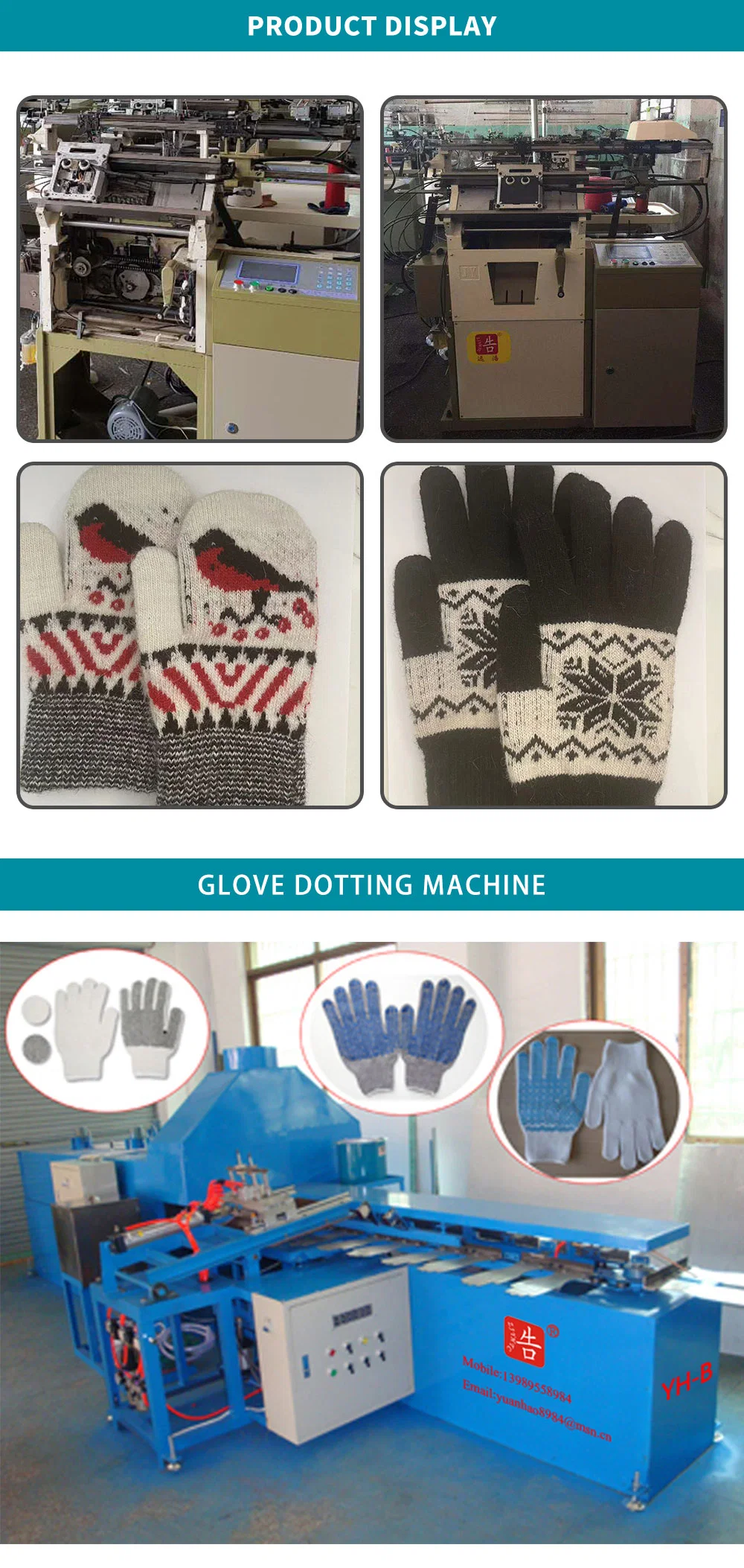 Hot Sale Touch Screen Warm Ribbed Knit Jacquard Touchscreen Stretchy Cuff Winter Thermal Gloves