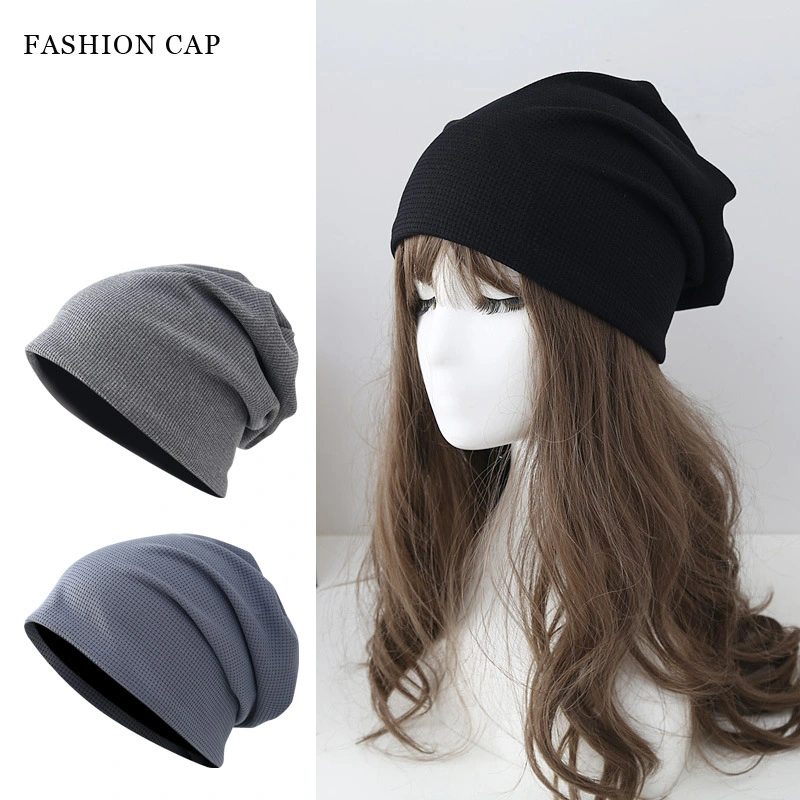 High Quality Big Elasticity Hotsale Fashion Unisex Loose Knitted Beanie Hat with Custom Label