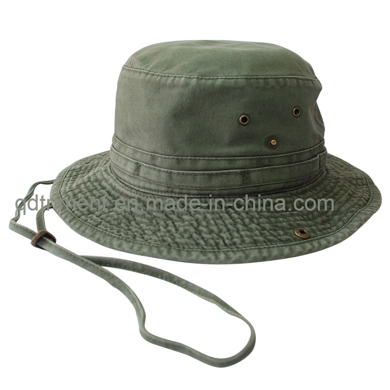 Polar Fleece Adjustable Plastic Snap Warm Bucket Hat (TRBT006)