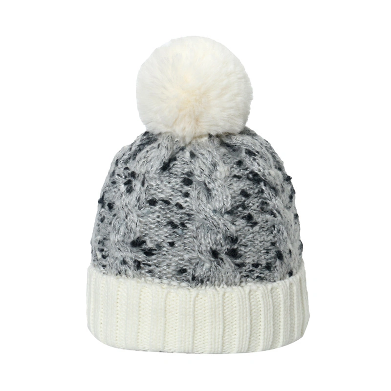 New Style Autumn and Winter Mohair Blended Knitted Cap Outdoor Thickened Warm Knitted Hat Men and Women