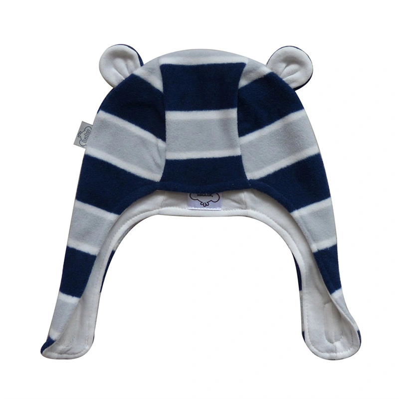 Custom Print Winter Warm 100%Polyester Polar Fleece Baby Caps