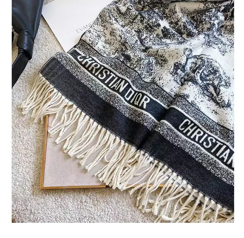 2023 Latest Winter Woman Designer Pashmina Shawls Luxury Brand Scarf for Women