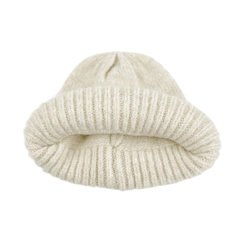 High Quality Winter Warm Thickened Knitted Hats Solid Color Classic Unisex Outdoor Beanie