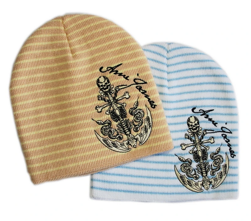 Acrylic Flame Jacquard Sport Ski Knitted Beanie Hat (TRK012)