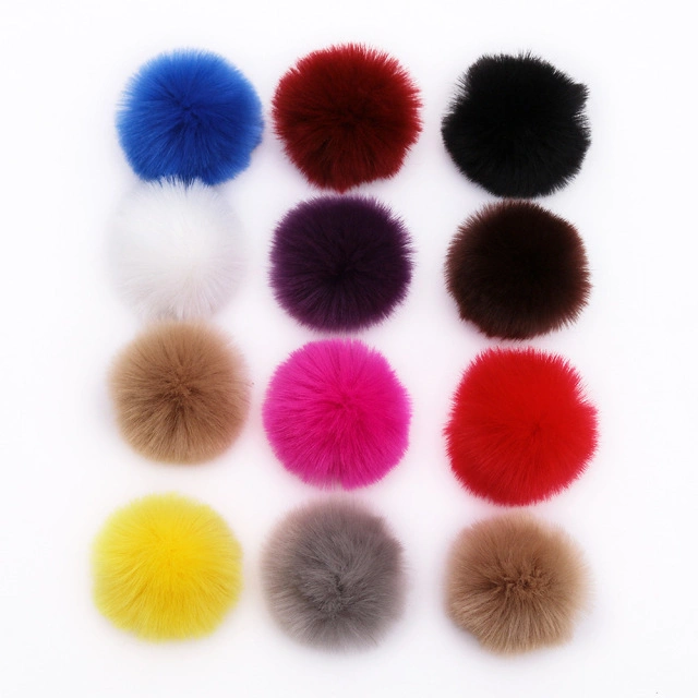 Fur Ball Wholesale Small Size Artificial Rabbit Pompom for DIY Hair Clip Dress Shoes Accessory