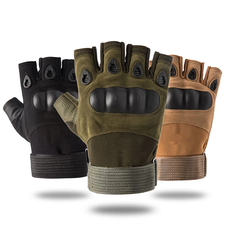 Outdoor Custom Military Army Police Equipment Tactical Fingerless Gloves