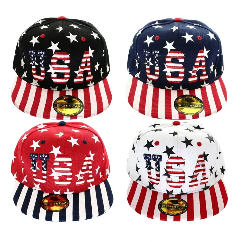 Us Flag 3D Bone Embroidery Mesh Cap Hat for Summer Adult Custom Snapback