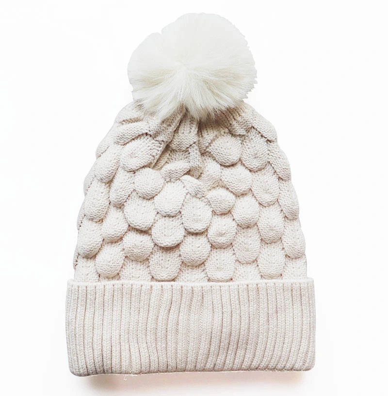 Knitted Acrylic Winter Warm Knit Hats Beanies for Children Colorful Adult Cheap Hat