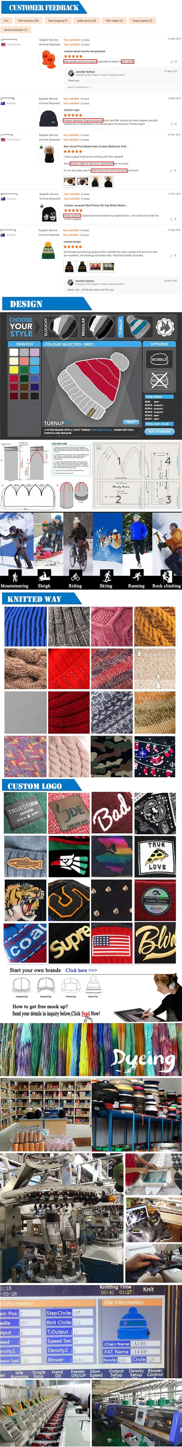 Wholesale Custom Cuffed Waffle-Knit Beanie Knitted Embroidered Warm Winter Beanie Skully Backwood Beanies Hats