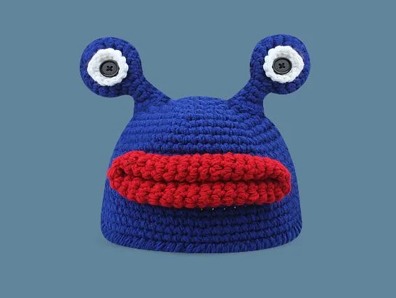 Cute Cartoon Funny Hand-Woven Parent-Child Acrylic Hat Autumn Winter Knitting Cap Hat Bucket Hat Cap Children&prime; S Pullover Hat