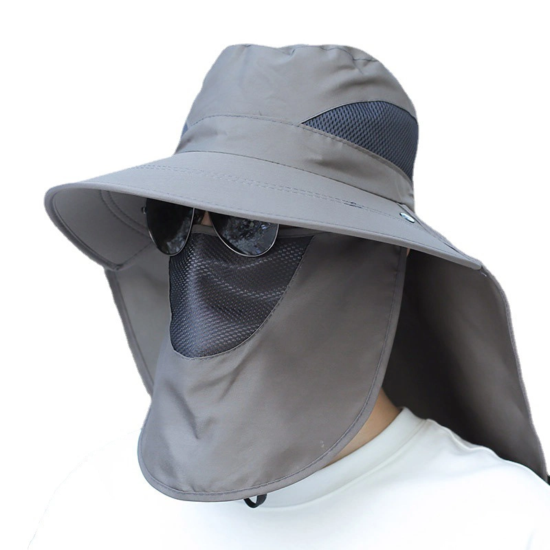 Detachable Veil Outdoor Hiking Travelling Breathable Sun Hats for Men