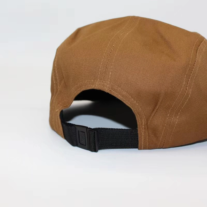 Wholesale Unstructured Flat Brim Anti Solid Color Hat Custom Logo Camping Hat 5 Panel Hats