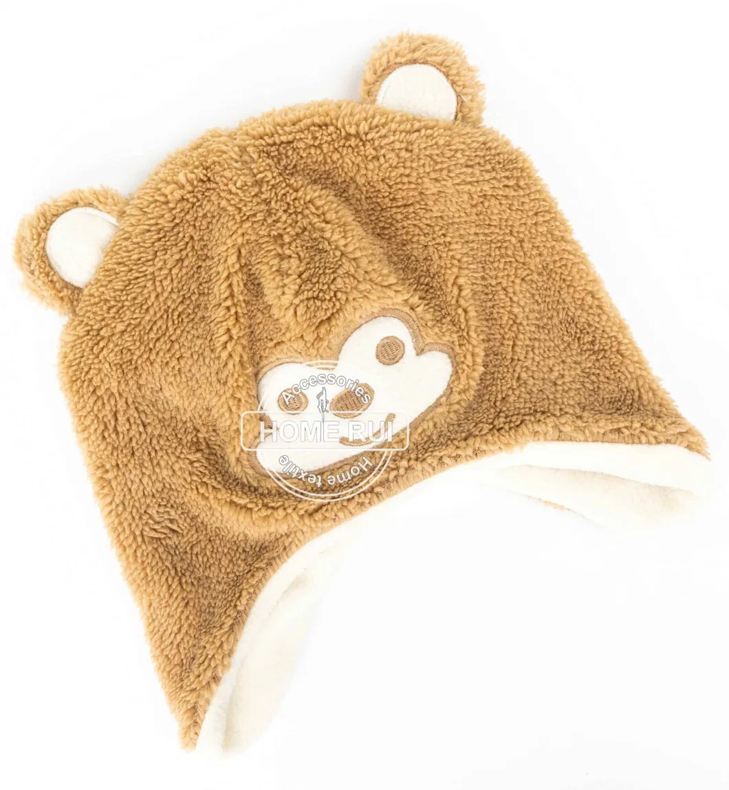 Toddler Baby Children Winter Outdoor Camel Cute Monkey Face Embroidery Eyes Animal Shape Casual Bonnet Cap Hat Beanie