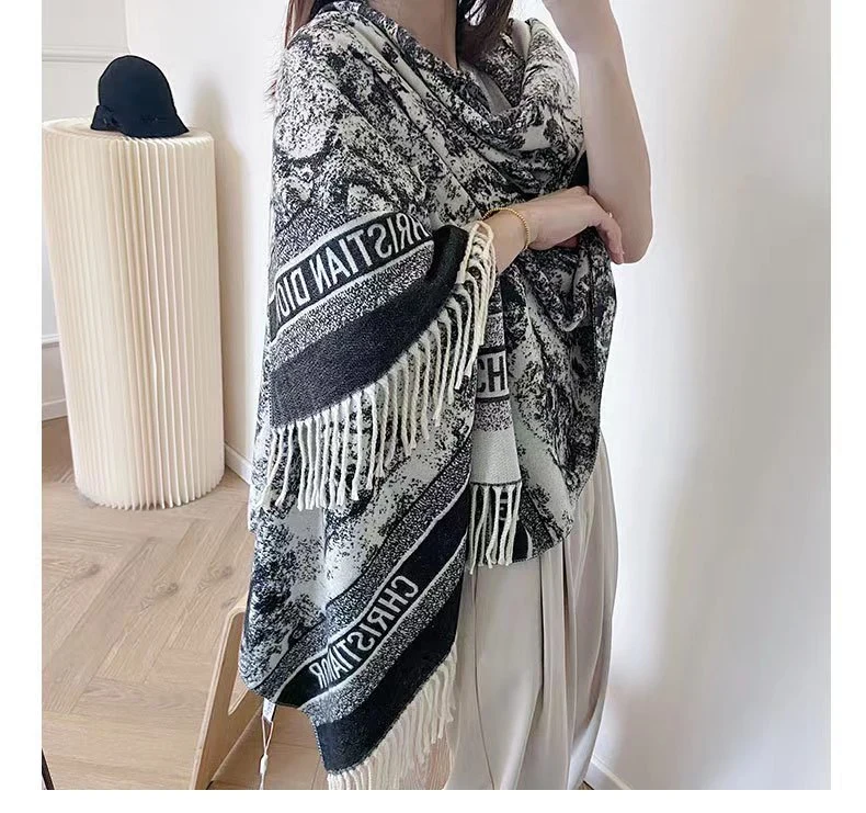 2023 Latest Winter Woman Designer Pashmina Shawls Luxury Brand Scarf for Women