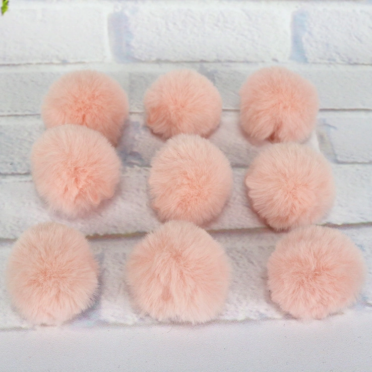 Wholesale Colorful Rabbit Fur Pompom 4-5cm Fox Fur Ball POM POM for Women Winter Hat and Cap