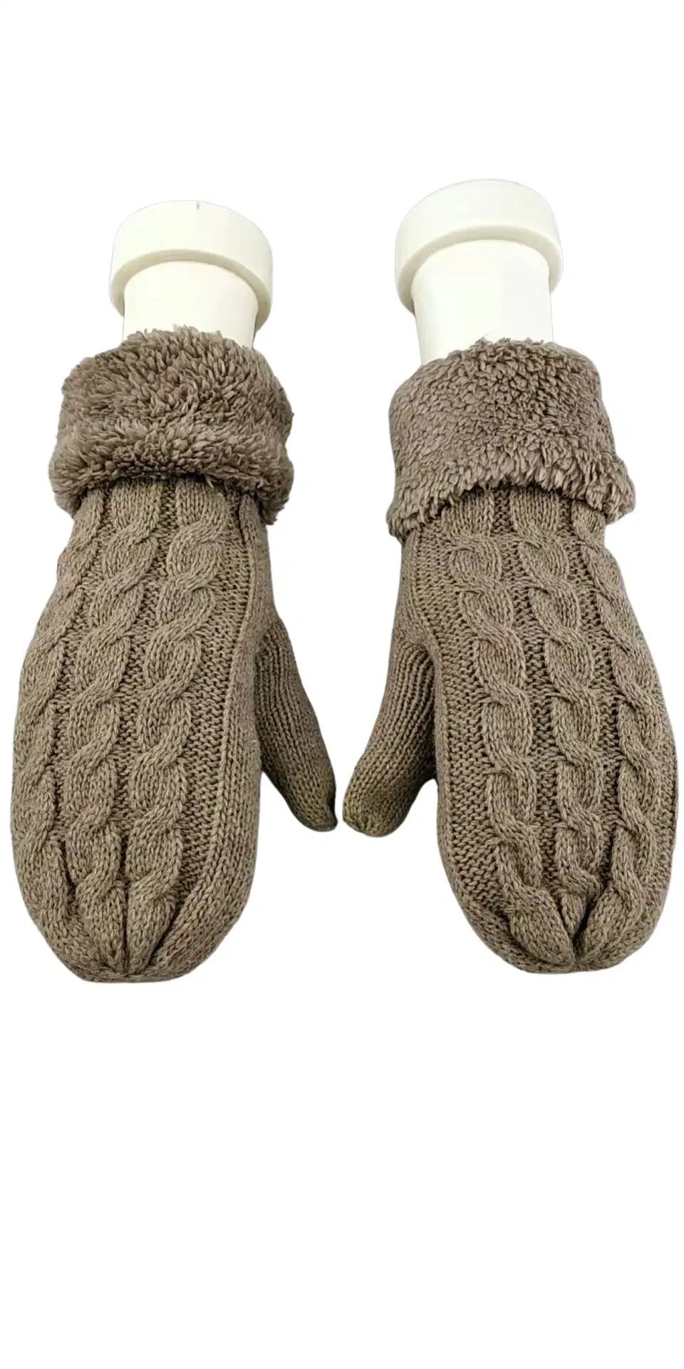 Chunky Knit Gloves Warm Mittens with Fleece Lining 162215gl