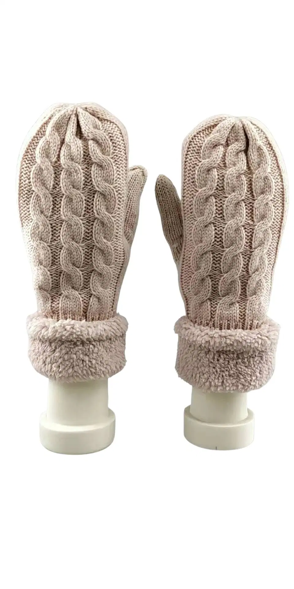 Chunky Knit Gloves Warm Mittens with Fleece Lining 162215gl