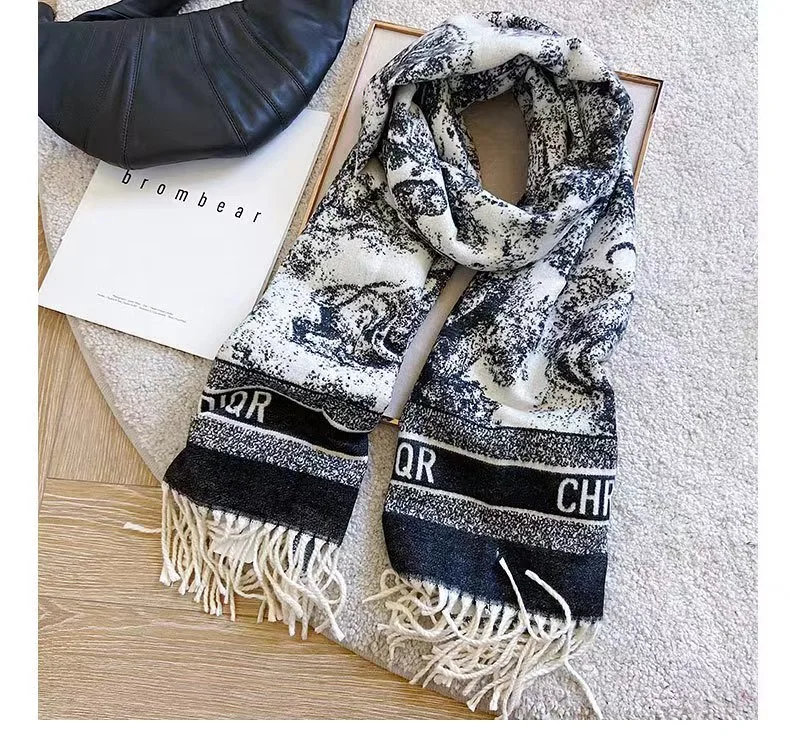 2023 Latest Winter Woman Designer Pashmina Shawls Luxury Brand Scarf for Women