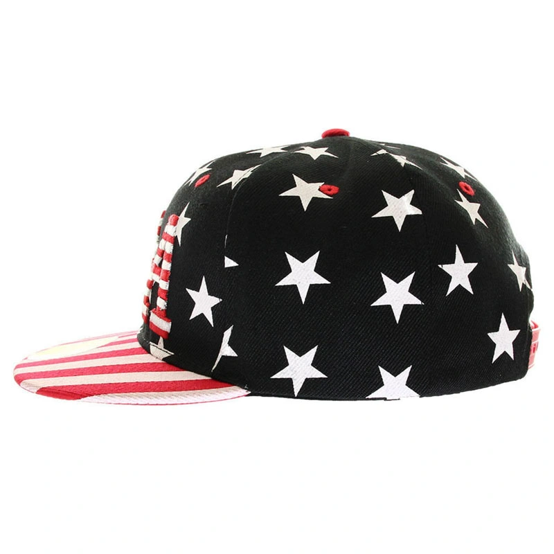 Us Flag 3D Bone Embroidery Mesh Cap Hat for Summer Adult Custom Snapback