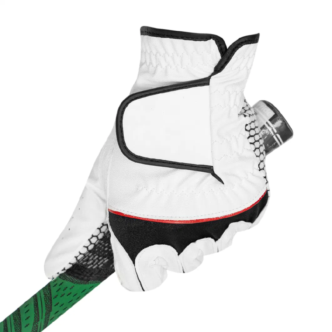 Heated Winter Half Hand Leather Grip Soft Comfortable Mens Golf Spandex Cabretta Gloves Left Hand