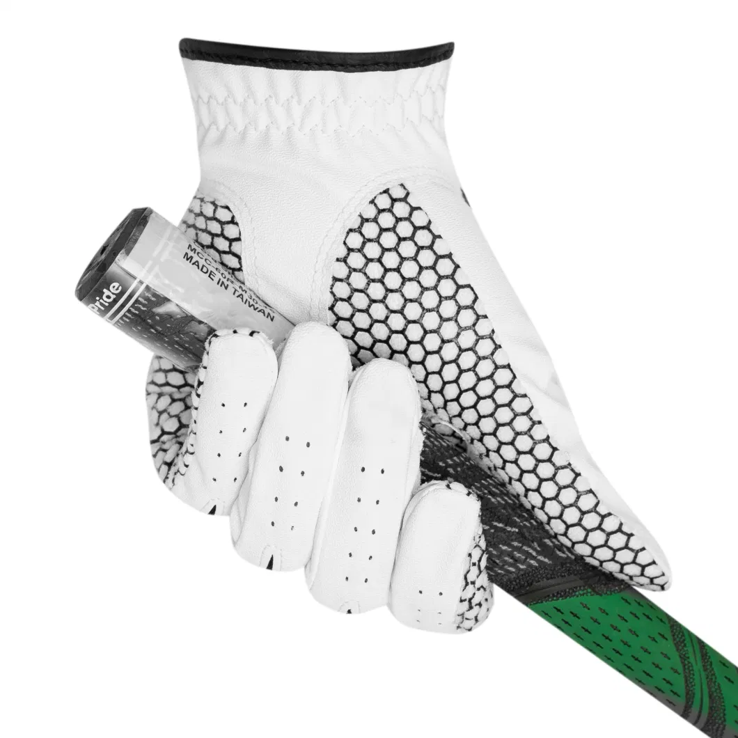 Heated Winter Half Hand Leather Grip Soft Comfortable Mens Golf Spandex Cabretta Gloves Left Hand